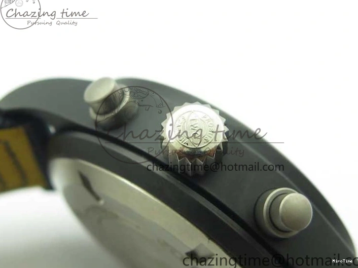 MIROTIME 0304 Reliable Pilot Chrono Blue Angels Black Ceramic ZF Best Edition on Blue Leather Strap A 7088